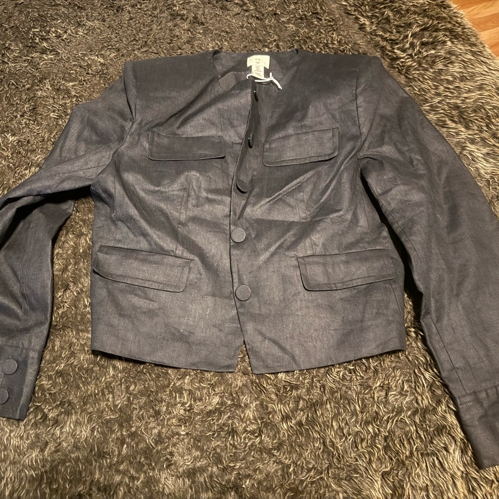 H&M Black Linen Jacket